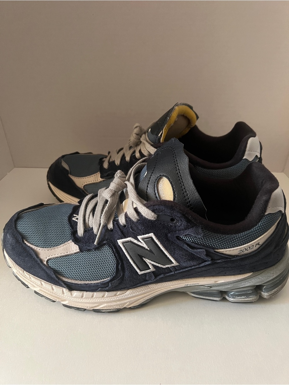 New Balance navy, gray and cream Men's 2002R Sneakers